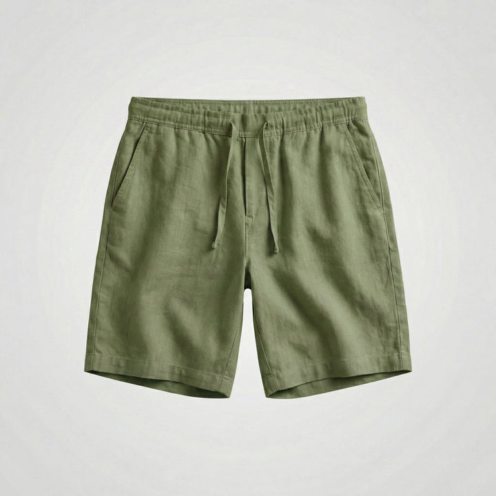Luka | Refined Linen Shorts with Drawstring Bermuda Fit