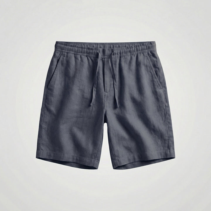 Luka | Refined Linen Shorts with Drawstring Bermuda Fit
