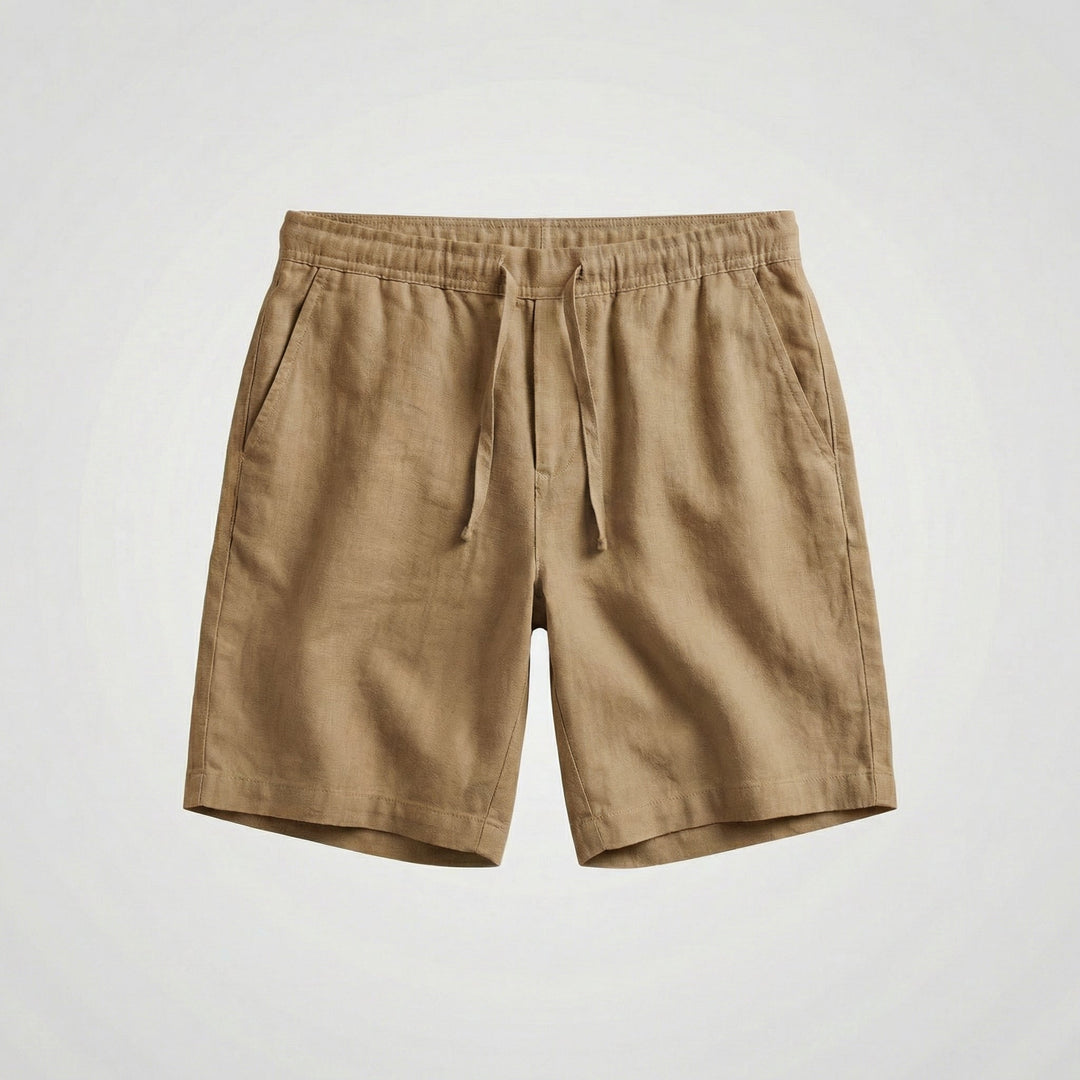 Luka | Refined Linen Shorts with Drawstring Bermuda Fit