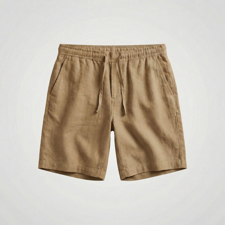Luka | Refined Linen Shorts with Drawstring Bermuda Fit