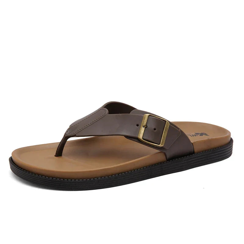 Luka | Stylish Buckle Thong Men Slides Sandals