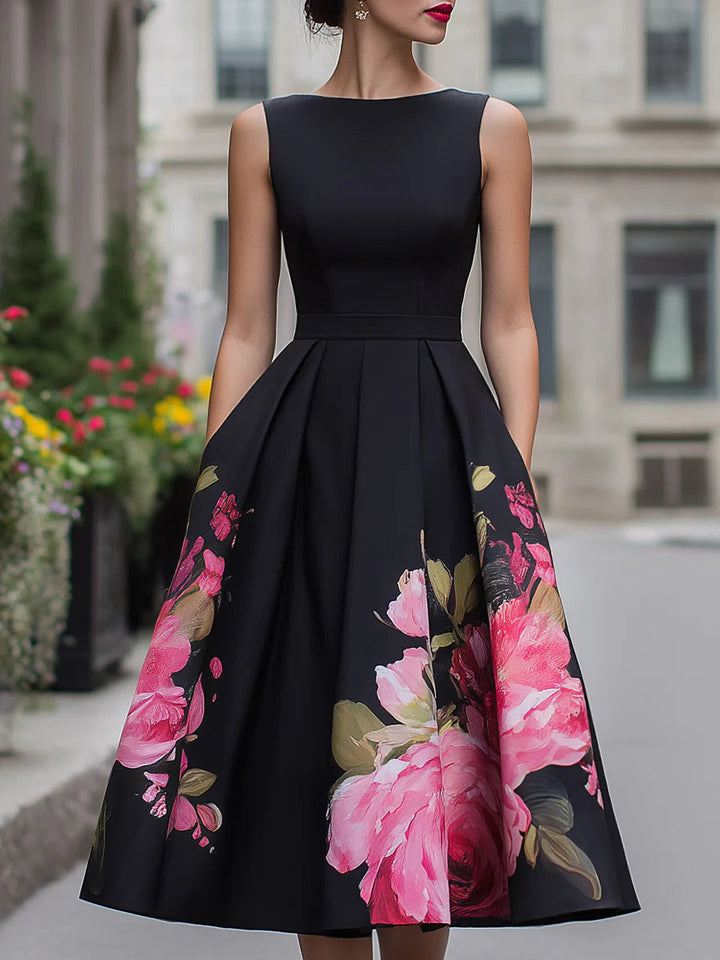 Luna | Stylish Floral Pleated Midi Summer Dresses
