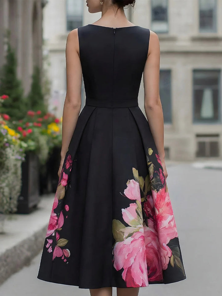 Luna | Stylish Floral Pleated Midi Summer Dresses