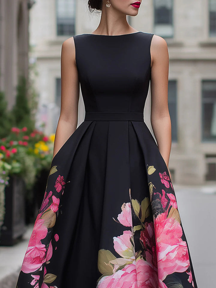 Luna | Stylish Floral Pleated Midi Summer Dresses