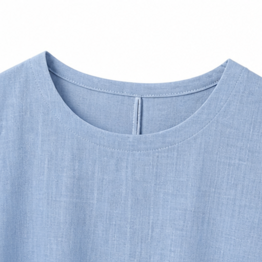 Lyla | Graceful Asymmetric Button Midi Linen Dress