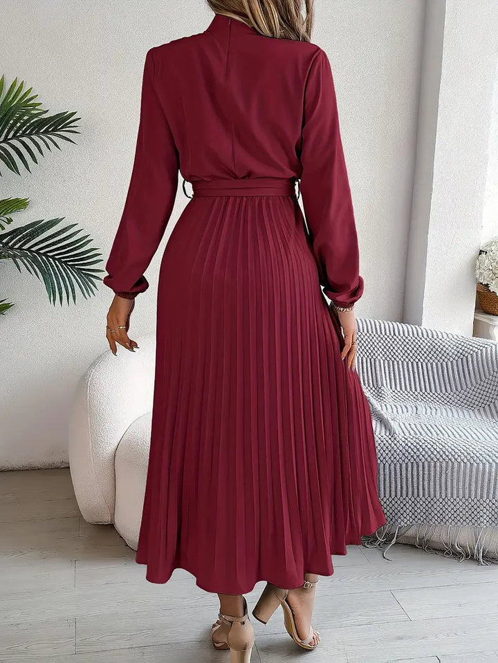 Mackenzie | Graceful Pleated Races Dresses with Belted Waist