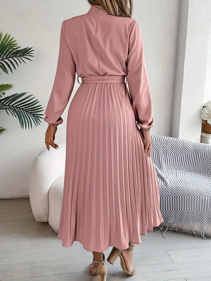 Mackenzie | Graceful Pleated Races Dresses with Belted Waist