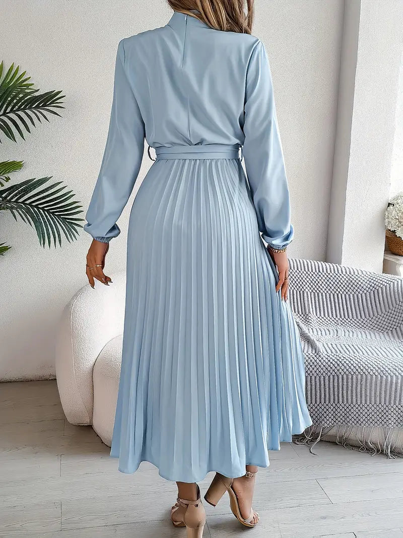 Mackenzie | Graceful Pleated Races Dresses with Belted Waist