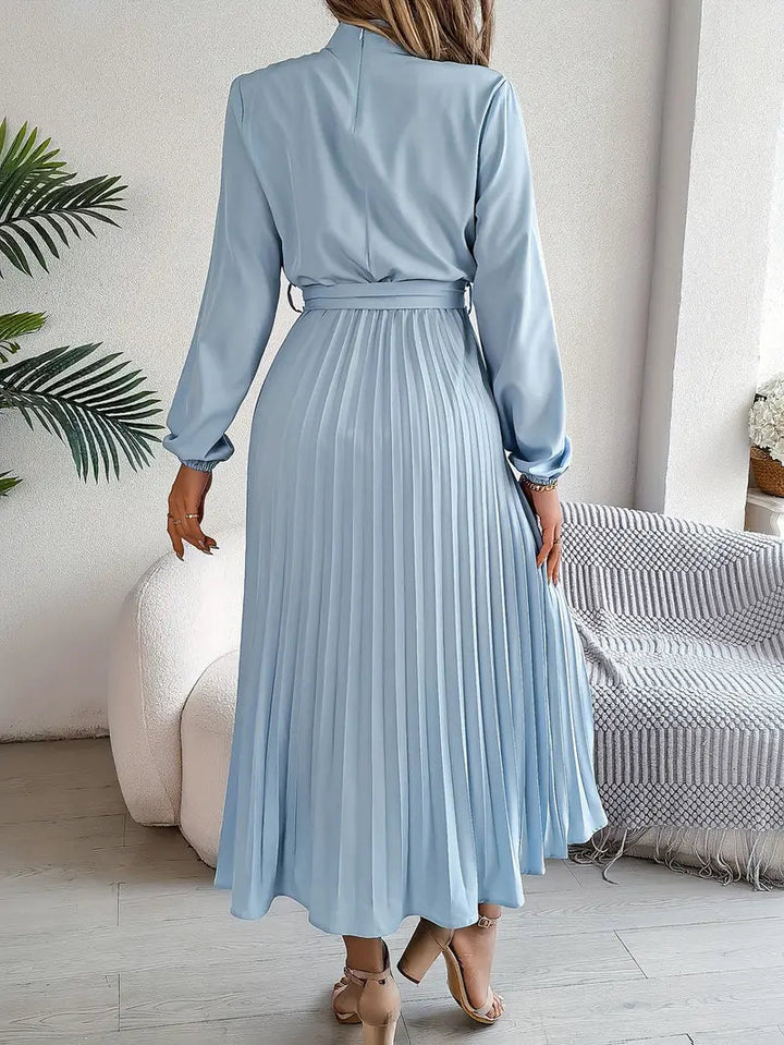 Mackenzie | Graceful Pleated Races Dresses with Belted Waist