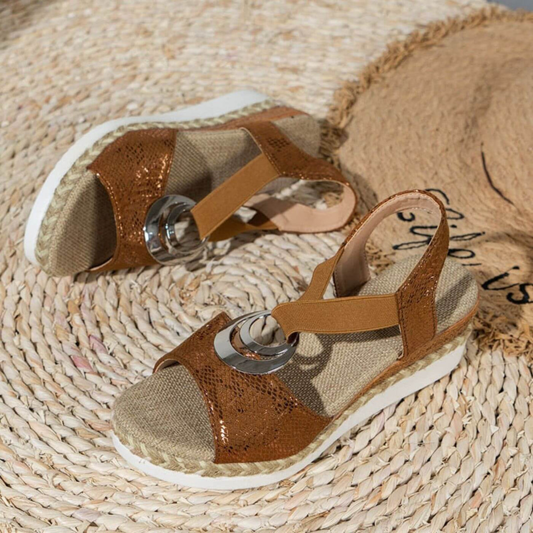 Mackenzie | Sophisticated Orthopedic Shoes Espadrille Wedge Sandals
