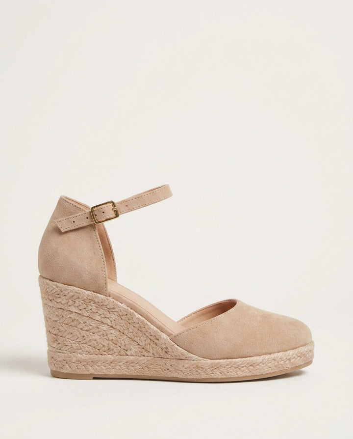 Mackenzie | Stylish Closed-Toe Ankle Strap Espadrille Wedges