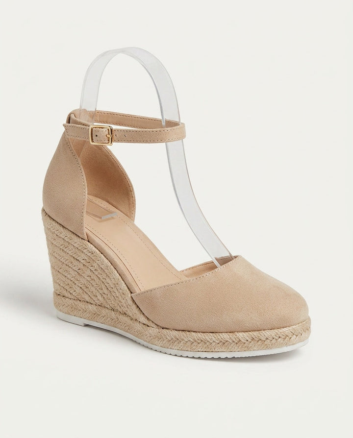 Mackenzie | Stylish Closed-Toe Ankle Strap Espadrille Wedges