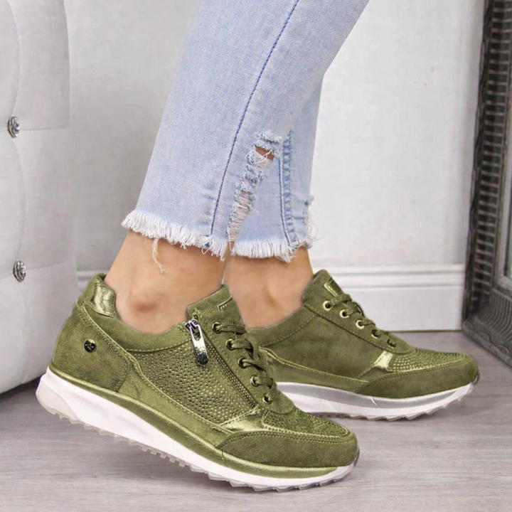 Maeve | Graceful Studded Orthopedic Shoes Sneakers with Side Zip