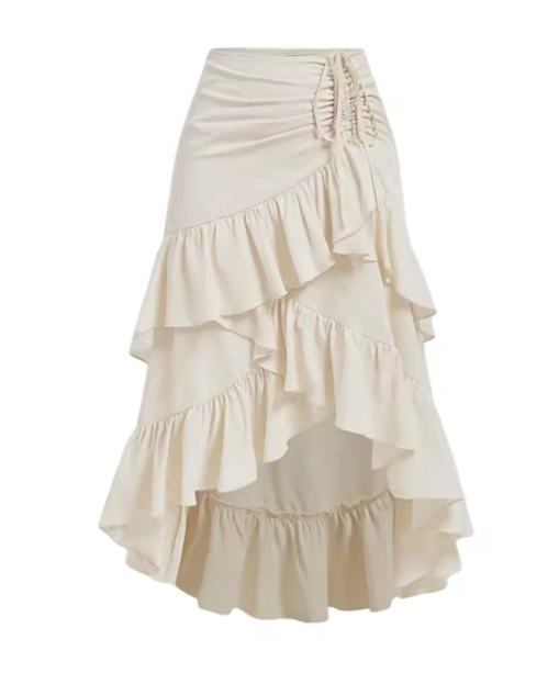 Maeve | Graceful Tiered Ruffle Hem Midi Skirt