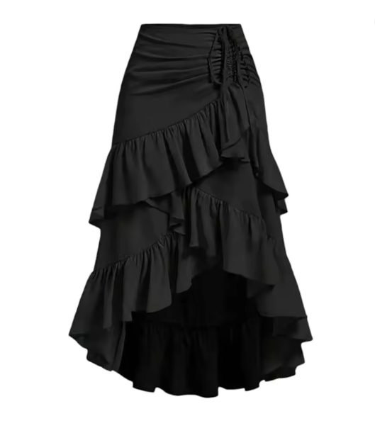 Maeve | Graceful Tiered Ruffle Hem Midi Skirt
