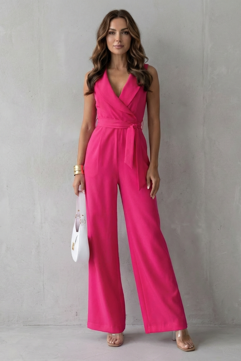 Maeve | Relaxed Lapel Wrap Wide-Leg Jumpsuit