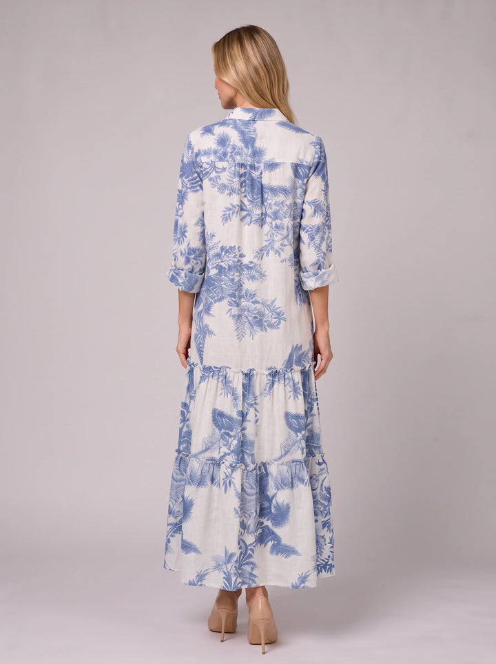 Maeve | Timeless Tiered Floral Boho Dress Maxi Shirt Dress