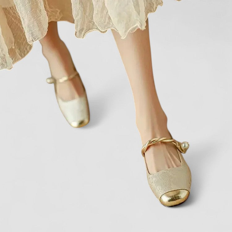 Maggie | Chic Embroidered Block Heel Mary Jane Shoes