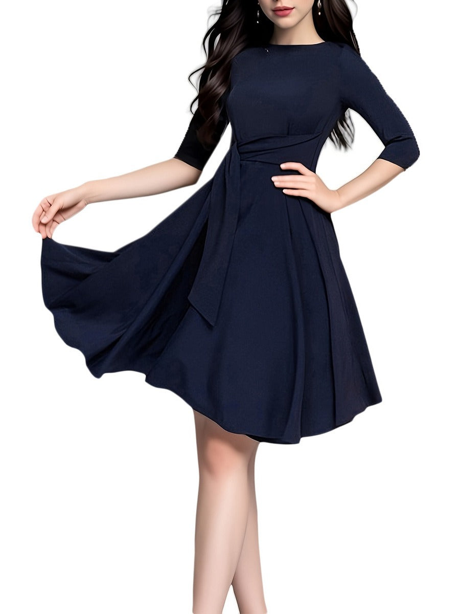 Maggie | Effortless Bow Waist Fit and Flare Party Dress