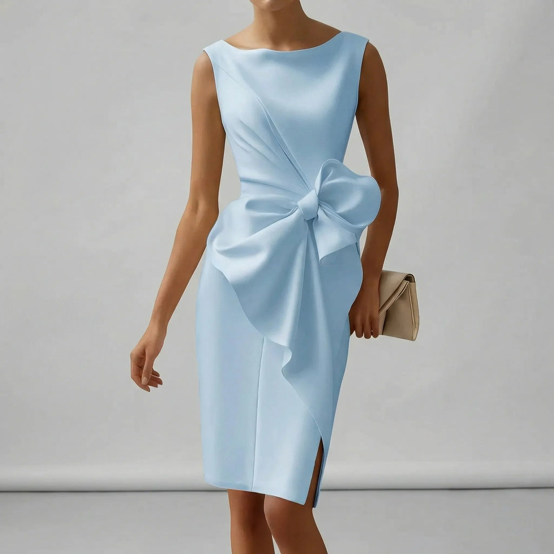 Maggie | Timeless Bow Detail Midi Races Dress