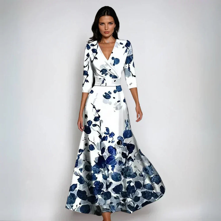 Maisie | Classic Floral Wrap Cocktail Dress