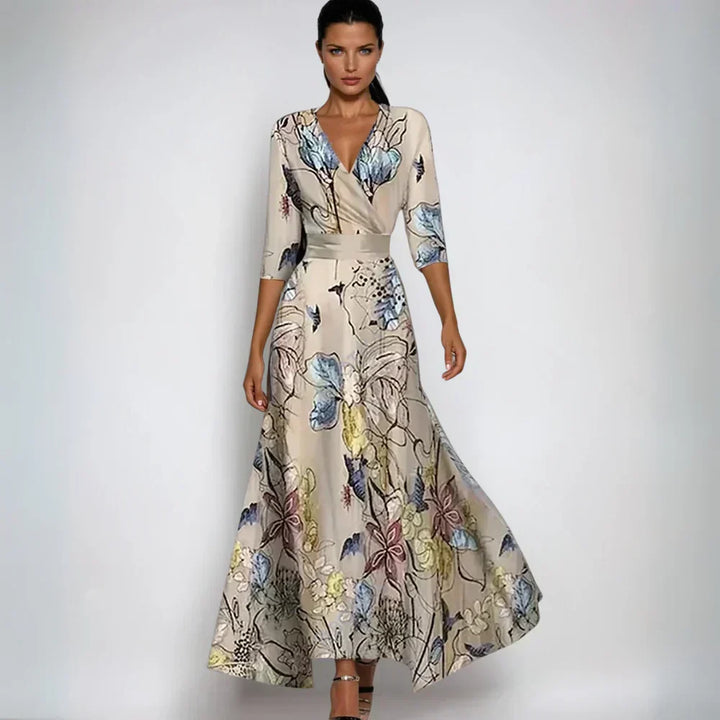 Maisie | Classic Floral Wrap Cocktail Dress