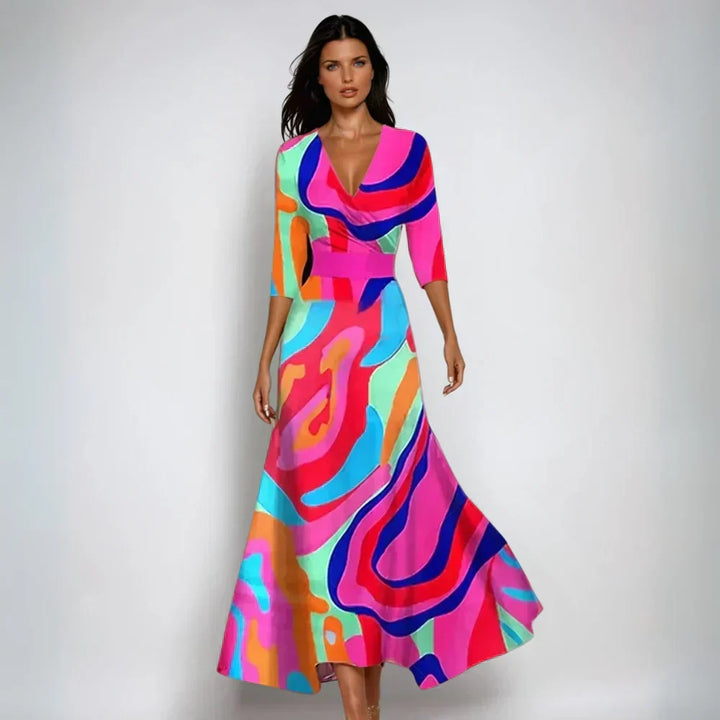 Maisie | Classic Floral Wrap Cocktail Dress