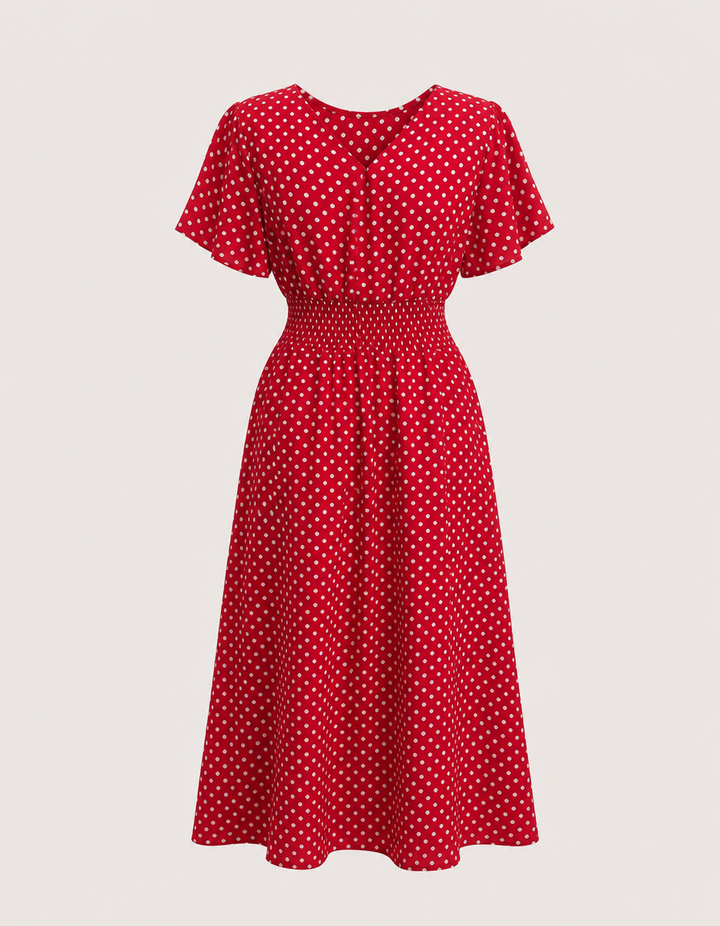 Maisie | Cosy Polka Dot Wrap Midi Race Dress