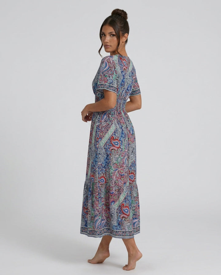 Maisie | Effortless Paisley Smocked Boho Dress