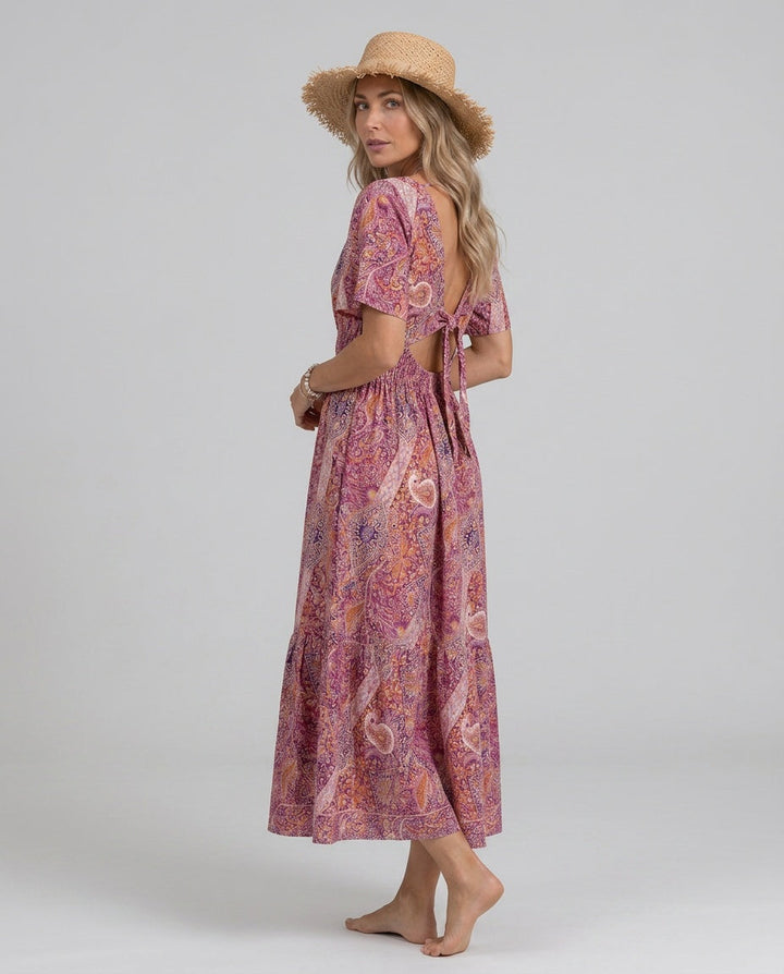 Maisie | Effortless Paisley Smocked Boho Dress