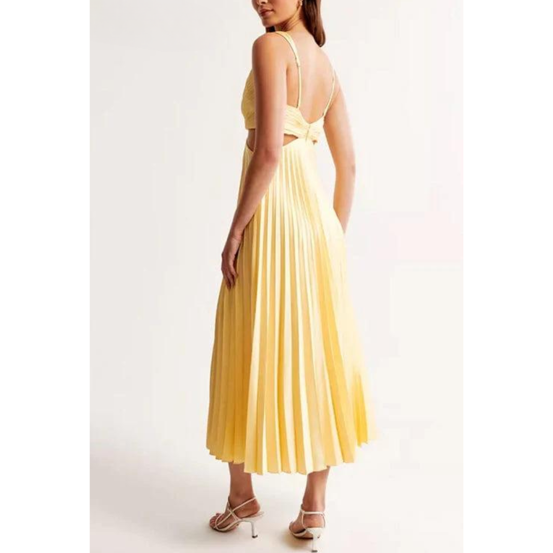 Maisie | Refined Pleated Cutout Races Dress