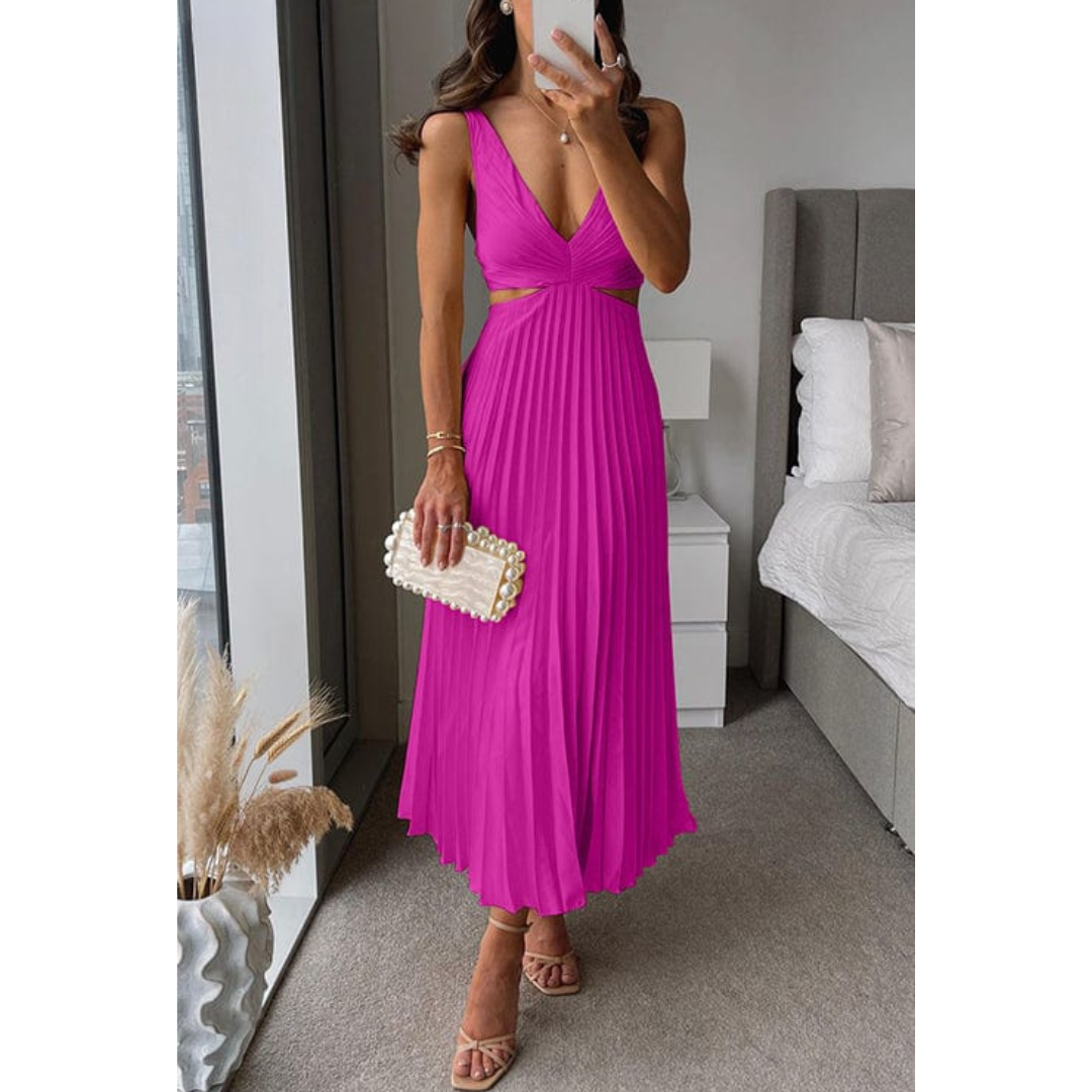 Maisie | Refined Pleated Cutout Races Dress