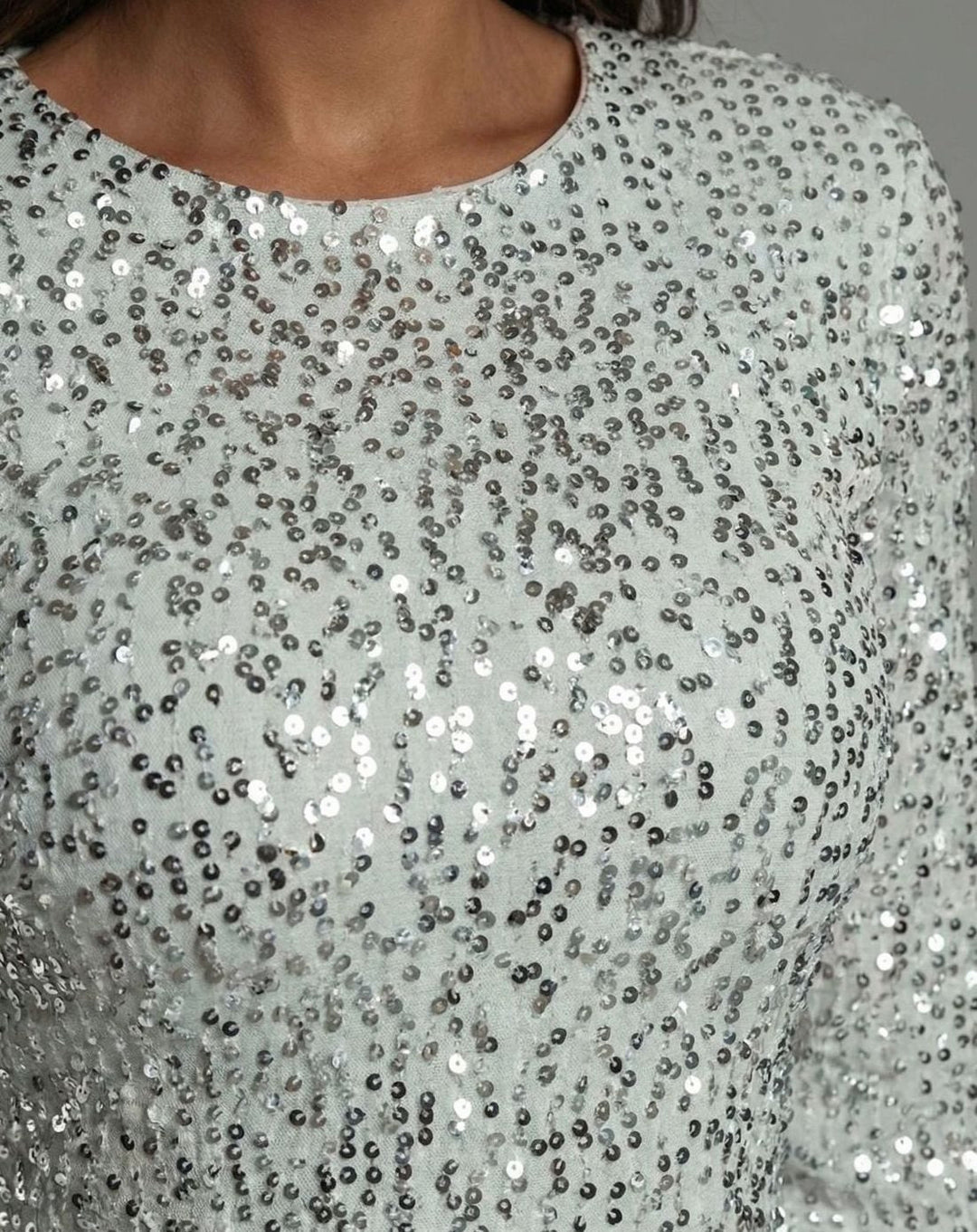 Maisie | Stylish Long Sleeve Open Back Sequin Mini Dress