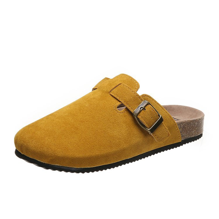 Margot | Timeless Buckle Orthopedic Mules with Cork Footbed