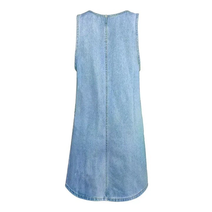 Matilda | Cosy Square Neck Denim Dress with Pockets