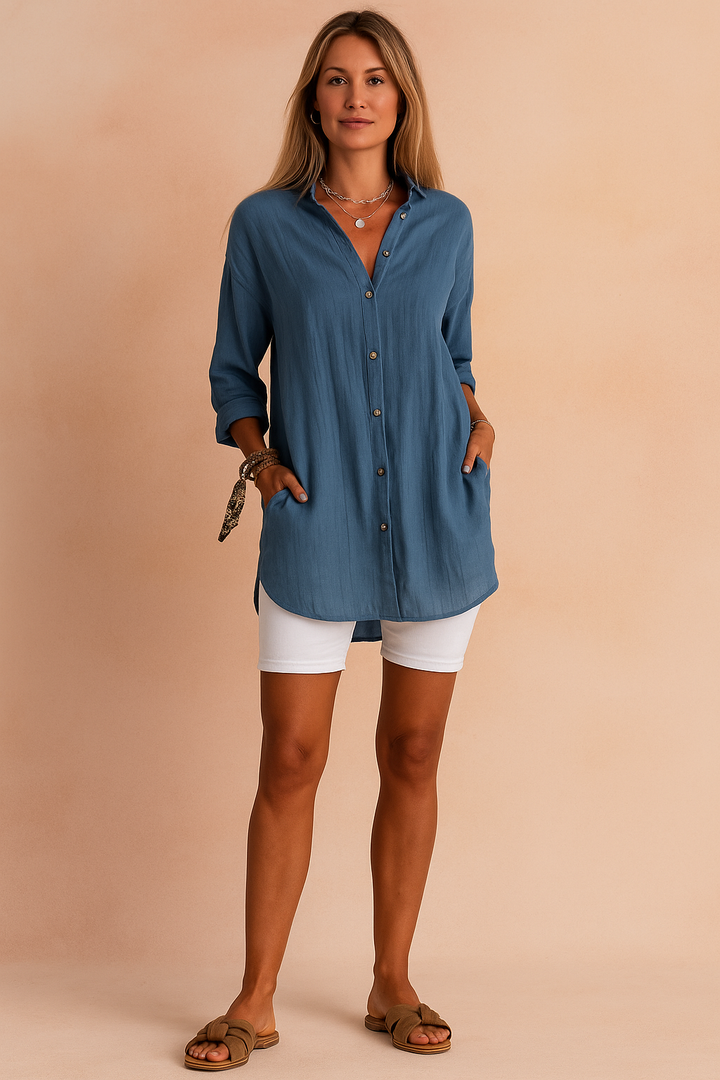 Matilda | Elegant Relaxed Button-Down Blouse