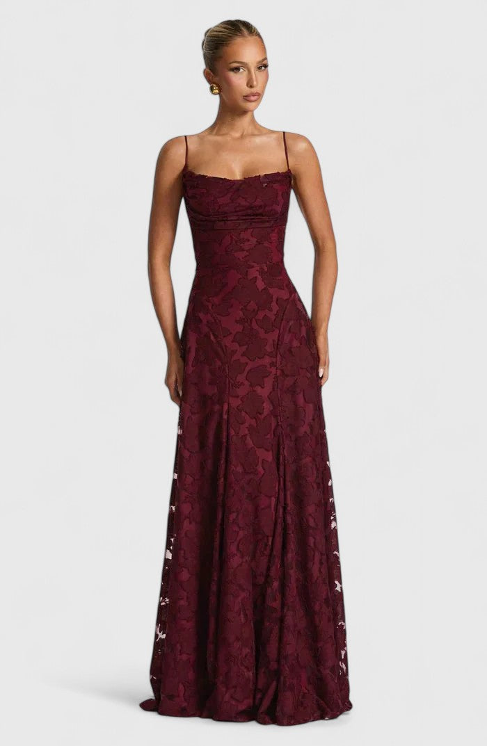 Matilda | Refined Floral Lace Maxi Dress for Races Dresses