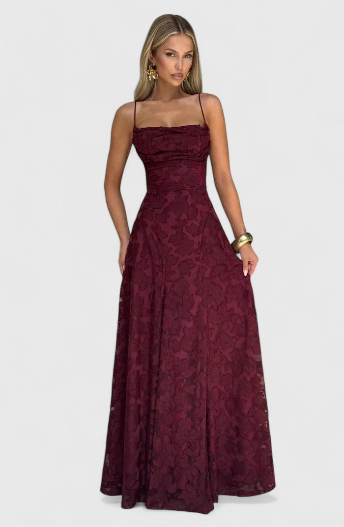 Matilda | Refined Floral Lace Maxi Dress for Races Dresses