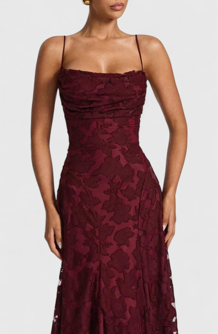 Matilda | Refined Floral Lace Maxi Dress for Races Dresses