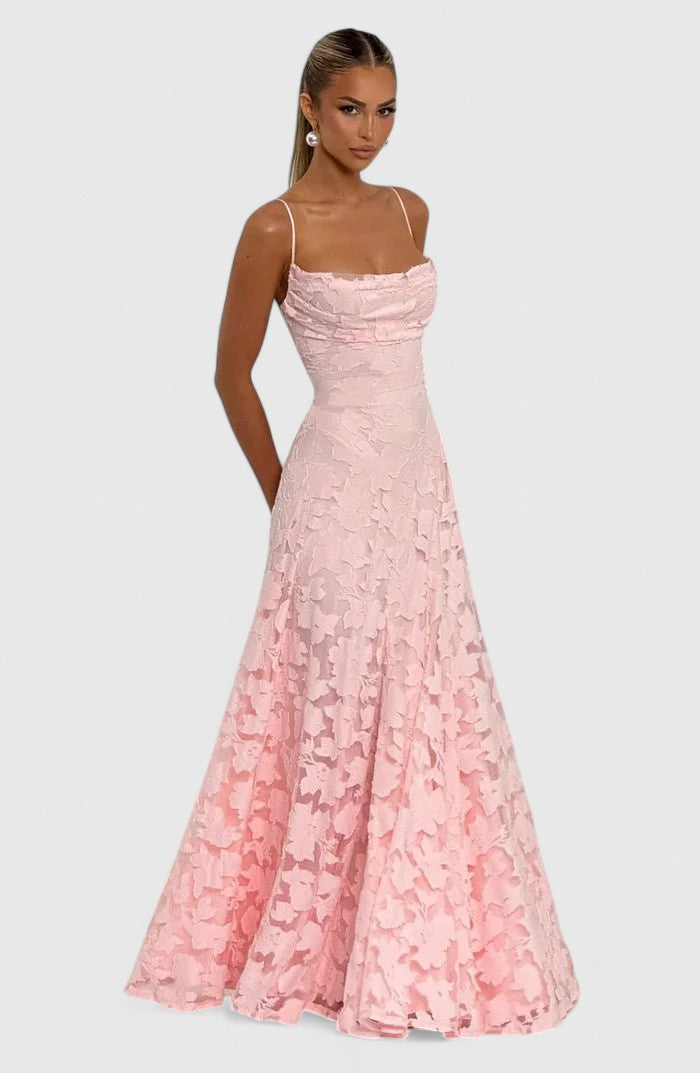 Matilda | Refined Floral Lace Maxi Dress for Races Dresses