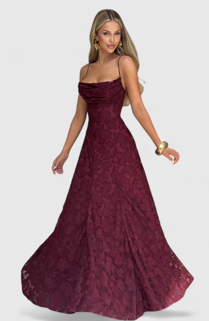 Matilda | Refined Floral Lace Maxi Dress for Races Dresses