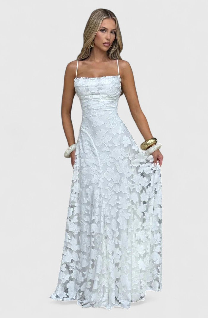 Matilda | Refined Floral Lace Maxi Dress for Races Dresses