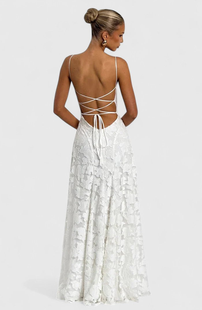 Matilda | Refined Floral Lace Maxi Dress for Races Dresses