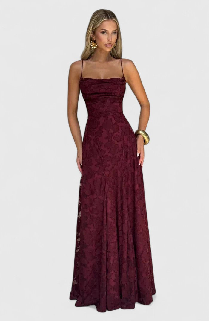 Matilda | Refined Floral Lace Maxi Dress for Races Dresses