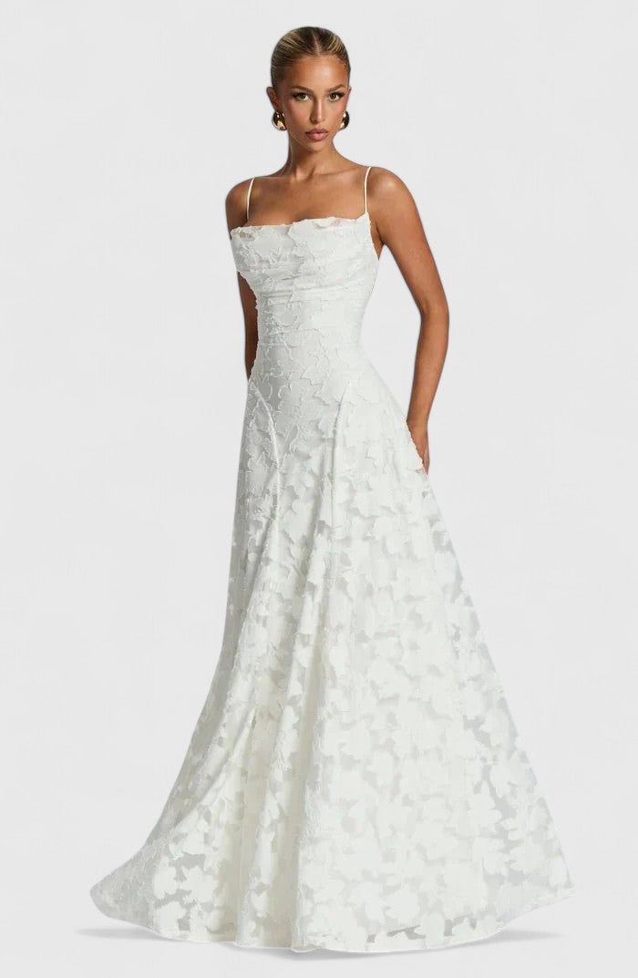 Matilda | Refined Floral Lace Maxi Dress for Races Dresses