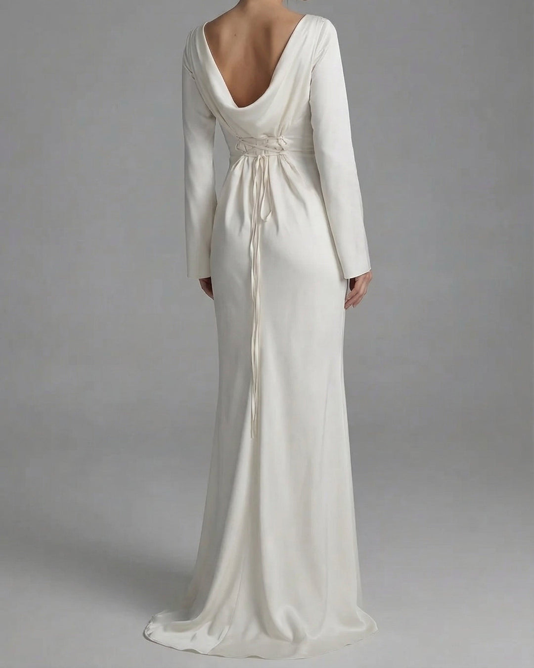 Matilda | Timeless Long Sleeve Satin Formal Dress