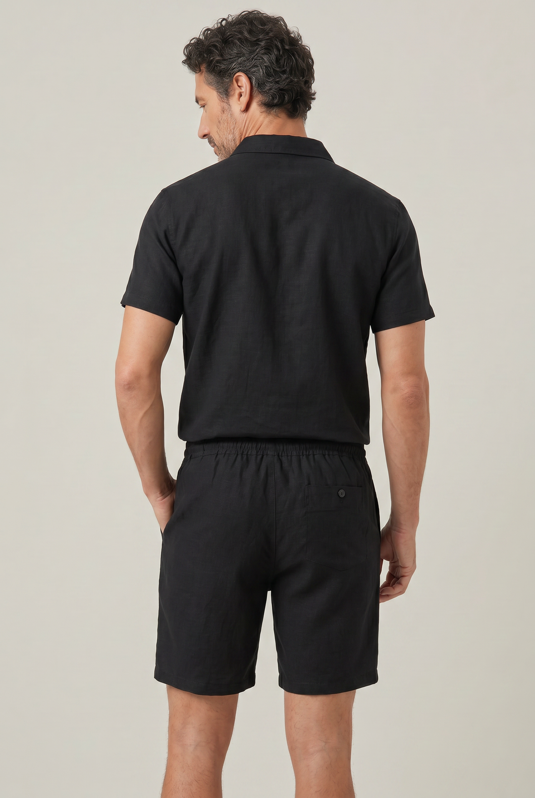 Maverick | Polished Linen Shorts and Polo Shirt Matching Set