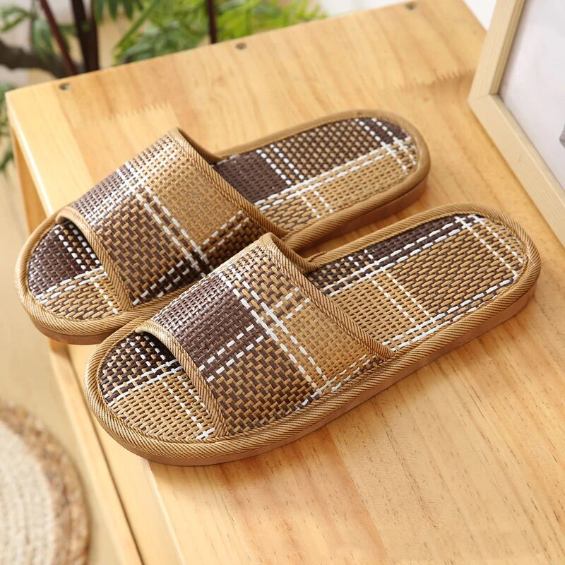 Maverick | Woven Open Toe Indoor Mens Slides