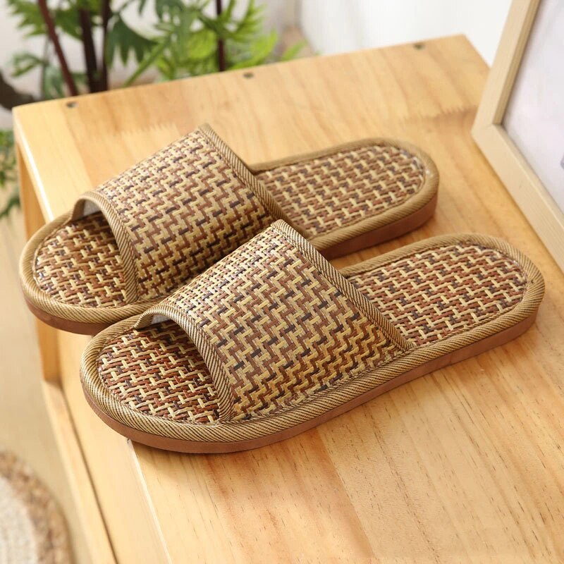Maverick | Woven Open Toe Indoor Mens Slides