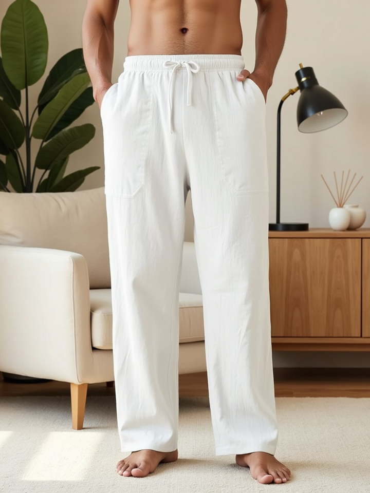 Max | Elegant Relaxed Linen Pants with Drawstring Waist